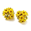 Polymer Clay Rhinestone Beads with Resin RESI-Z045-04-2