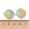 Epoxy Resin & Shell Connector Charms KK-K380-11B-G-3