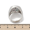 Brass Micro Pave Cubic Zirconia Finger Rings for Women RJEW-C129-09P-5