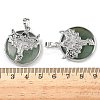 Natural & Synthetic Mixed Gemstone Flat Round Pendants G-G279-01P-4