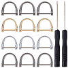 20Pcs 4 Colors Zinc Alloy Adjustable Alloy D Ring Clip Buckles for Bag Chain Strap with 2Pcs Iron Screwdriver FIND-GF0006-92-1