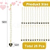 26Pcs Acrylic & Alloy Enamel Pendant Decoration HJEW-CJ00053-2