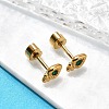 Ion Plating(IP) 304 Stainless Steel Carrot Stud Earrings EJEW-A118-20G-01-2