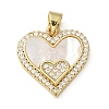 Brass Micro Pave Cubic Zirconia Pendants KK-Q808-14G-1