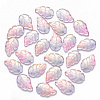 Two Tone Transparent Spray Painted Glass Pendants X-GLAA-T016-08B-1