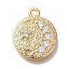 Brass Micro Pave Cubic Zirconia Pendants KK-U038-08G-1