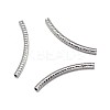 Carved Curved Brass Tube Beads KK-F0317-13P-NR-1