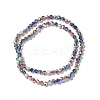 Transparent Electroplated Glass Beads Strands X-GLAA-G097-04A-2