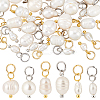 30Pcs 6 Styles Natural Cultured Freshwater Pearl Charms PALLOY-AB00239-1