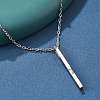 304 Stainless Steel Cubic Zirconia Pendant Necklaces NJEW-P167-24P-1
