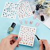 12 Sheets 3 Style Waterproof Ocean Theme PET Nail Art Stickers STIC-OC0001-05-3