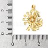 Brass Micro Pave Cubic Zirconia Pendants X-KK-D357-18G-3