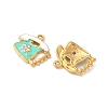 304 Stainless Steel Enamel Pendants STAS-I346-11G-01-2