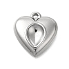 304 Stainless Steel Pendant Cabochon Settings STAS-D192-03P-1