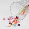 Faceted Colorful Eco-Friendly Poly Styrene Acrylic Round Beads SACR-K001-8mm-M-3