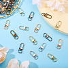 50Pcs 5 Colors Alloy Swivel Snap Hook Clasps FIND-TA0005-83-5