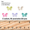 50Pcs 5 Colors Two Tone Transparent Spray Painted Glass Beads GLAA-FP0001-30-6