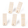 Ash Wood Stud Earring Findings EJEW-N017-011U-1