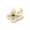 Brass Micro Pave Cubic Zirconia Pendants KK-Q030-01A-G-2