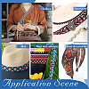 1 Roll Ethnic Style Polyester Jacquard Flower Ribbon OCOR-WH0086-95A-6