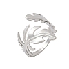 304 Stainless Steel Open Cuff Rings for Women RJEW-A079-12D-P-4