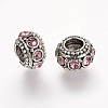 Antique Silver Plated Alloy Rhinestone Beads RB-J503-23AS-2