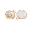 Brass Pendants Pave Shell KK-L208-73G-2