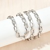 304 Stainless Steel Link Chain Necklaces for Women Men NJEW-Z093-01P-3