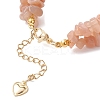 Natural Sunstone Chip Beaded Bracelets for Women BJEW-JB12306-03-4