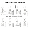 16 Pairs 8 Styles Blank Glass Dome Dangle Earrings EJEW-AB00007-2