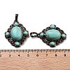 Synthetic Turquoise Rhombus Pendants G-K363-02R-18-3