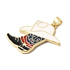 Brass Enamel Pendants KK-A296-48D-G-2