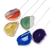 Brass Wire Wrapped Chakra Natural Gemstone Chips Hanging Ornaments AJEW-B028-01G-02-2