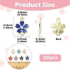 20Pcs Alloy Enamel 5-Petal Flower Connector Charms FIND-YW0009-33A-3