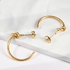 PVD Vacuum Plating 304 Stainless Steel knot Stud Earrings for Women EJEW-R002-02G-2