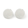 Hollow Half Round Brass Stud Earrings EJEW-Q391-21S-01-2
