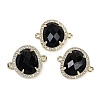 Natural Obsidian Faceted Oval Links G-B126-01G-01-1