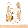 304 Stainless Steel Cuff Bangles for Women BJEW-V006-01B-G-3