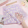 4 Yard Daisy Pattern Nylon Mesh Fabric AJEW-WH0314-459A-3