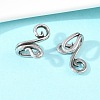 Flower 316 Stainless Steel Non- Piercing Cartilage Earrings AJEW-C044-07A-AS-2