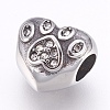 304 Stainless Steel European Beads STAS-O097-125B-1
