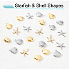 40Pcs 4 Style 304 Stainless Steel Pendants STAS-PH0003-83-4