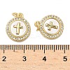 Brass Micro Pave Cubic Zirconia Pendants X-KK-A282-01G-03-3