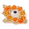 Seed Beads Beaded Charms PALLOY-MZ00344-04-4