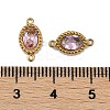 Ion Plating(IP) 304 Stainless Steel Cubic Zirconia Oval Links Connector Charms STAS-K256-22G-06-3