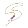 Natural Amethyst Chip Beads Necklaces NJEW-JN04943-4