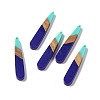 Opaque Resin & Walnut Wood Pendants RESI-M027-12B-3