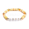 Love Stretch Bracelets Set BJEW-JB07155-03-7