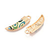 Rack Plating Alloy Enamel Pendants PALLOY-T091-16M-2