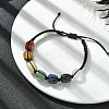 Natural Mixed Gemstone Cuboid Braided Bead Bracelet BJEW-JB09796-2